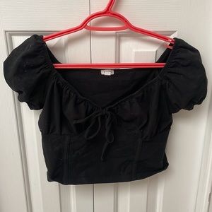 Garage crop top, 6 months old, black and size small.